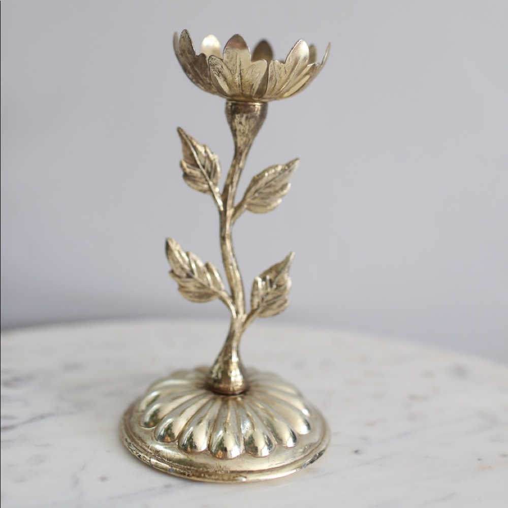 **SOLD**Vintage gold candlestick holder